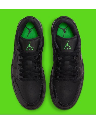 Jordan 1 Low SE Black Croc Scream Green Women's IQ9701010 MBS