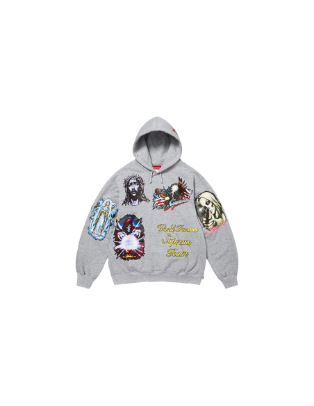 Supreme Stickers Hooded Sweatshirt Heather Grey FW26SW67HEATHERGREY MBS