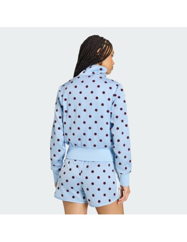 Adidas Satin Polka Dots TT Track Top Clear Sky KV1167 MBS