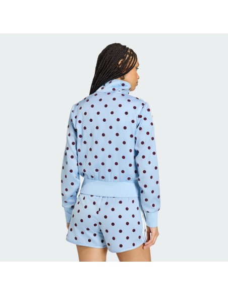 Adidas Satin Polka Dots TT Track Top Clear Sky KV1167 MBS