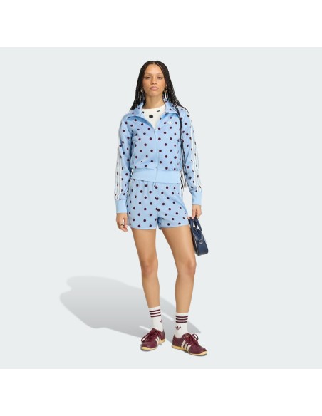 Adidas Satin Polka Dots TT Track Top Clear Sky KV1167 MBS