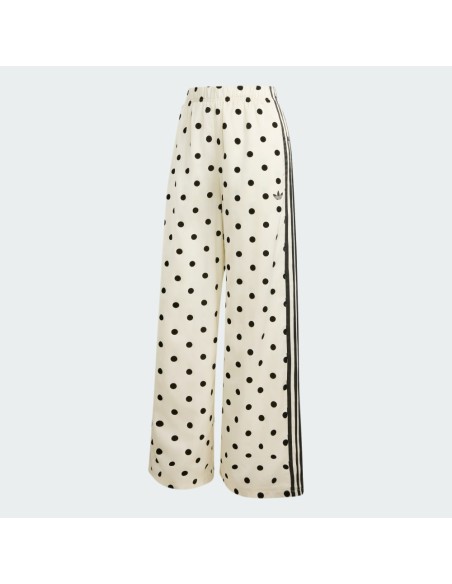Adidas Satin Polka Dots Wide Leg Pants Off White KV1168 MBS