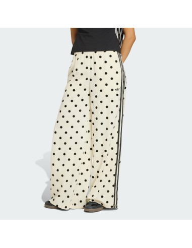 Adidas Satin Polka Dots Wide Leg Pants Off White KV1168 MBS
