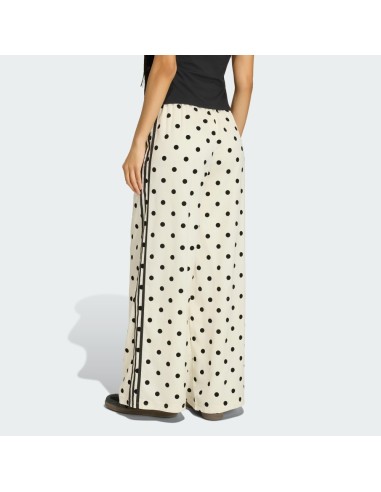 Adidas Satin Polka Dots Wide Leg Pants Off White KV1168 MBS