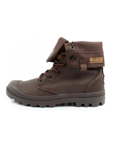 Palladium Men's Baggy Coated High Top Sneakers Fashionable Dark Brown