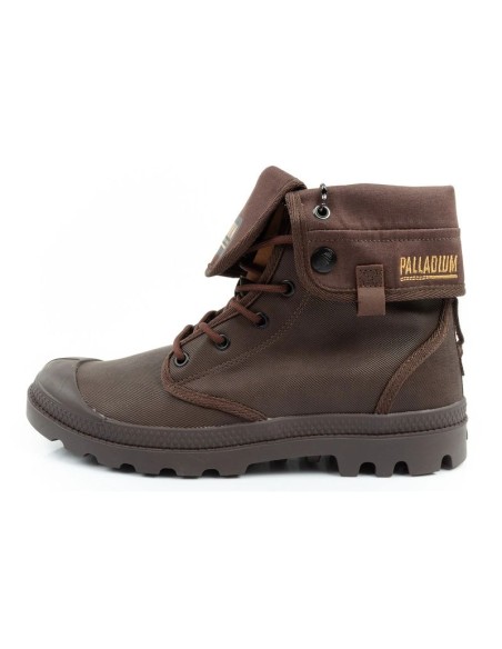 Palladium Men's Baggy Coated High Top Sneakers Fashionable Dark Brown