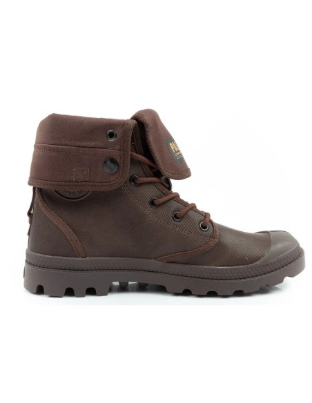 Palladium Men's Baggy Coated High Top Sneakers Fashionable Dark Brown