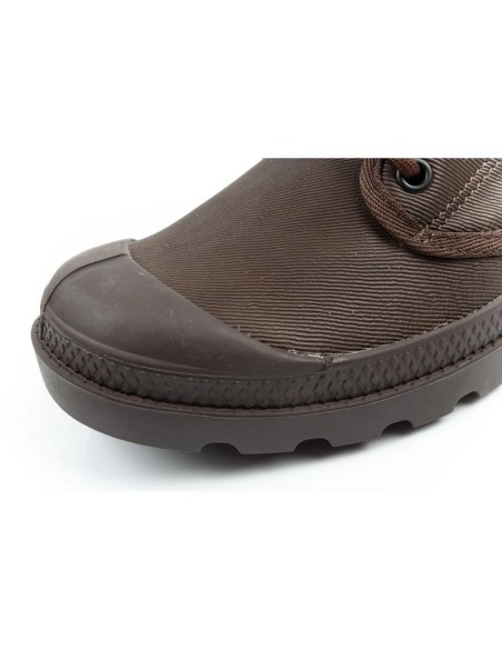 Palladium Men's Baggy Coated High Top Sneakers Fashionable Dark Brown
