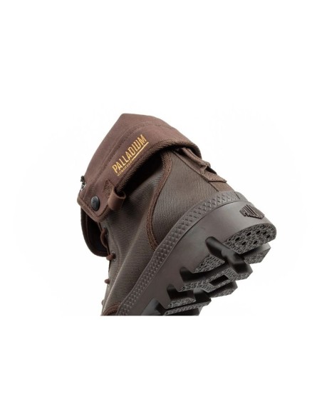 Palladium Men's Baggy Coated High Top Sneakers Fashionable Dark Brown