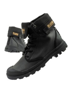 Palladium Women's Baggy Coated High Top Sneakers Fashionable Black