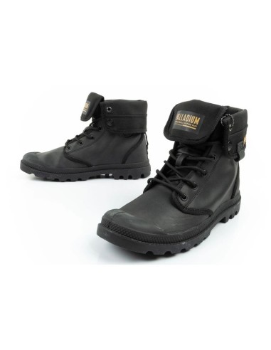 Palladium Women's Baggy Coated High Top Sneakers Fashionable Black