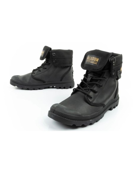 Palladium Women's Baggy Coated High Top Sneakers Fashionable Black