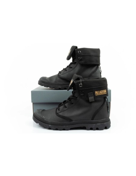 Palladium Women's Baggy Coated High Top Sneakers Fashionable Black