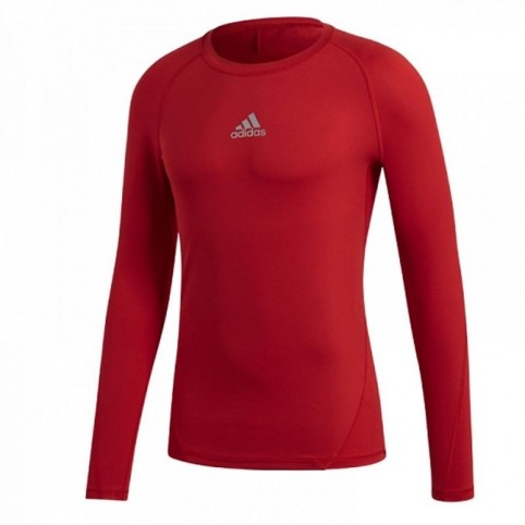Adidas Alphaskin Παιδική Ισοθερμική Μπλούζα Κόκκινη CW7321