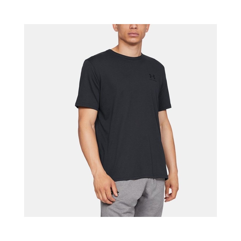 Under Armour Sportstyle Left Chest Ανδρικό Αθλητικό T-shirt Κοντομάνικο Μαύρο 1326799-001
