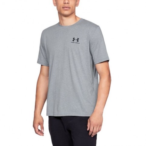 UA Sportstyle Shirt Left Chest SS M 1326799 - gray