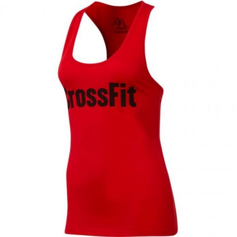 Reebok Crossfit Αμάνικη Γυναικεία Αθλητική Μπλούζα σε Κόκκινο χρώμα DP1226