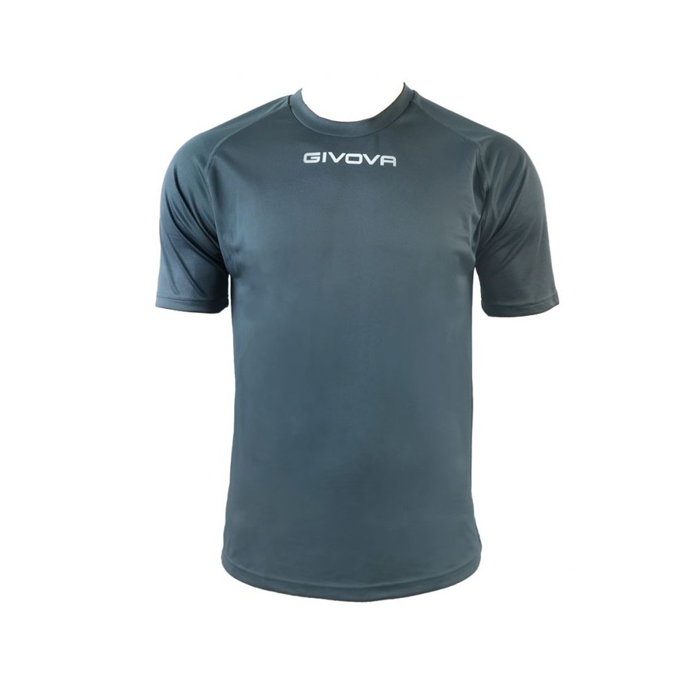 Givova One Αθλητικό Ανδρικό T-shirt Γκρι με Λογότυπο MA