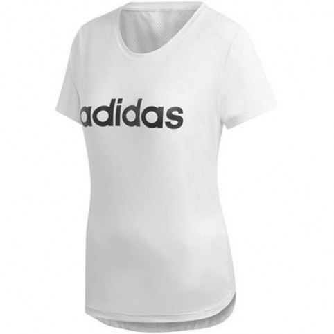 Adidas Design 2 Move Logo Î“Ï…Î½Î±Î¹ÎºÎµÎ¯Î¿ Î‘Î¸Î»Î·Ï„Î¹ÎºÏŒ T-shirt Fast Drying Core White DU2080