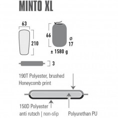 Self-Inflating Mat High Peak Minto XL 210x63x3 41117