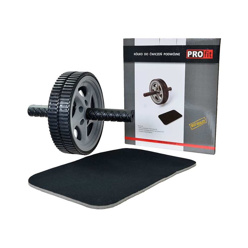 ProFiT Profit DK3218N Ρόδα Κοιλιακών Γκρι με Στρωματάκι για τα Γόνατα