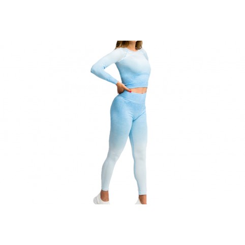 Gymhero Gymhero Leggins Ombre Γυναικείο Μακρύ Κολάν Ψηλόμεσο Μπλε