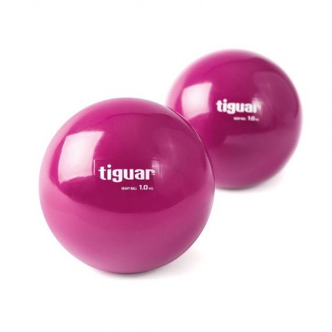 Tiguar Heavy Ball 2x PHB010 Μπάλα Ενδυνάμωσης Χεριού 11cm, 1kg σε Μωβ Χρώμα