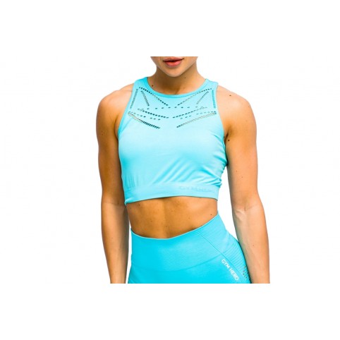 GymHero Venice Beach Top Short Bra BRA-SHORTBABYBLUE