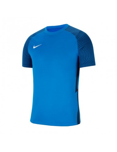 Nike Strike II Αθλητικό Ανδρικό T-shirt Dri-Fit Μπλε με Λογότυπο CW3544-463