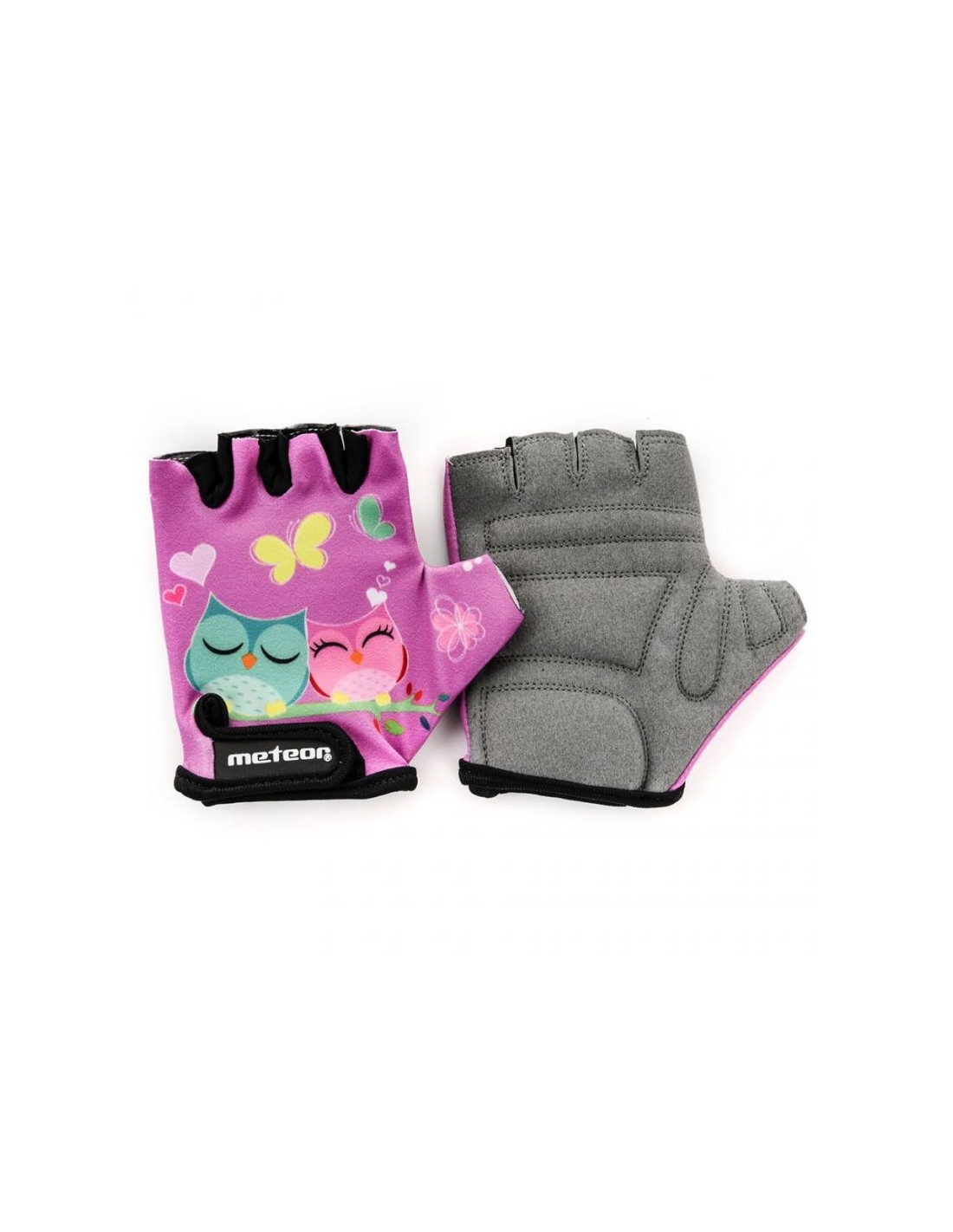 Meteor Meteor Owl 24175-24177 Κοντά Γάντια Ποδηλασίας Παιδικά Ροζ