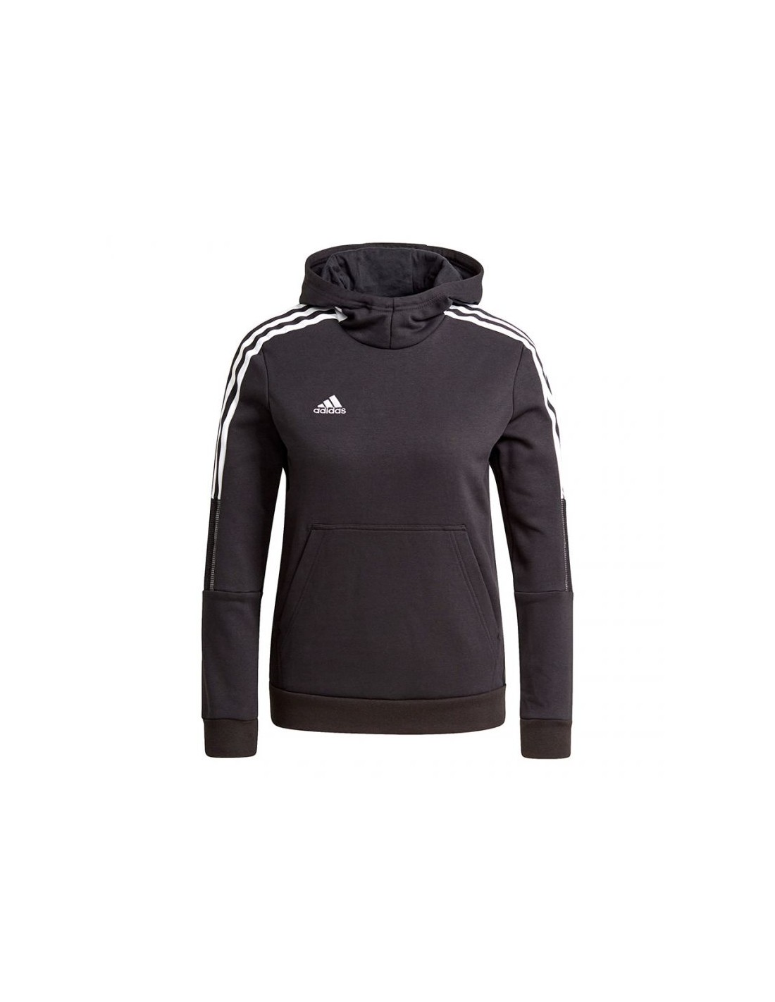 Adidas Παιδικό Φούτερ με Κουκούλα και Τσέπες Μαύρο Tiro 21 GM7326