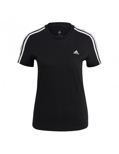 Adidas 3 Stripes Γυναικείο Αθλητικό T-shirt Μαύρο GL0784
