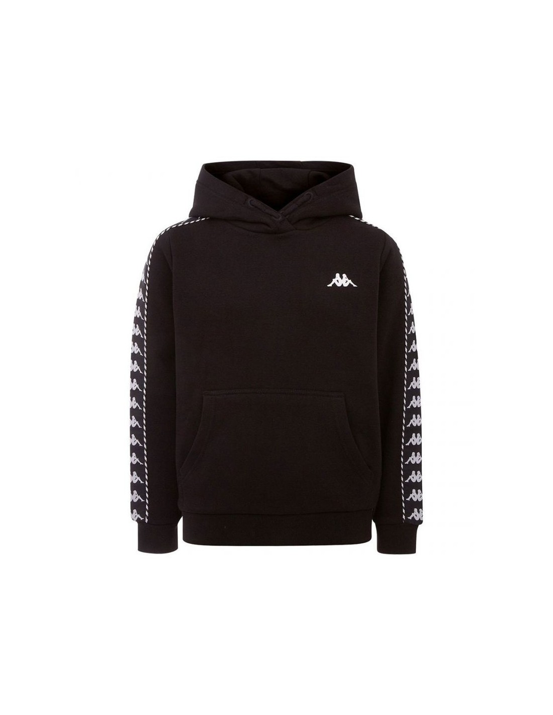 Kappa Παιδικό Φούτερ με Κουκούλα και Τσέπες Μαύρο 309043J19-4006