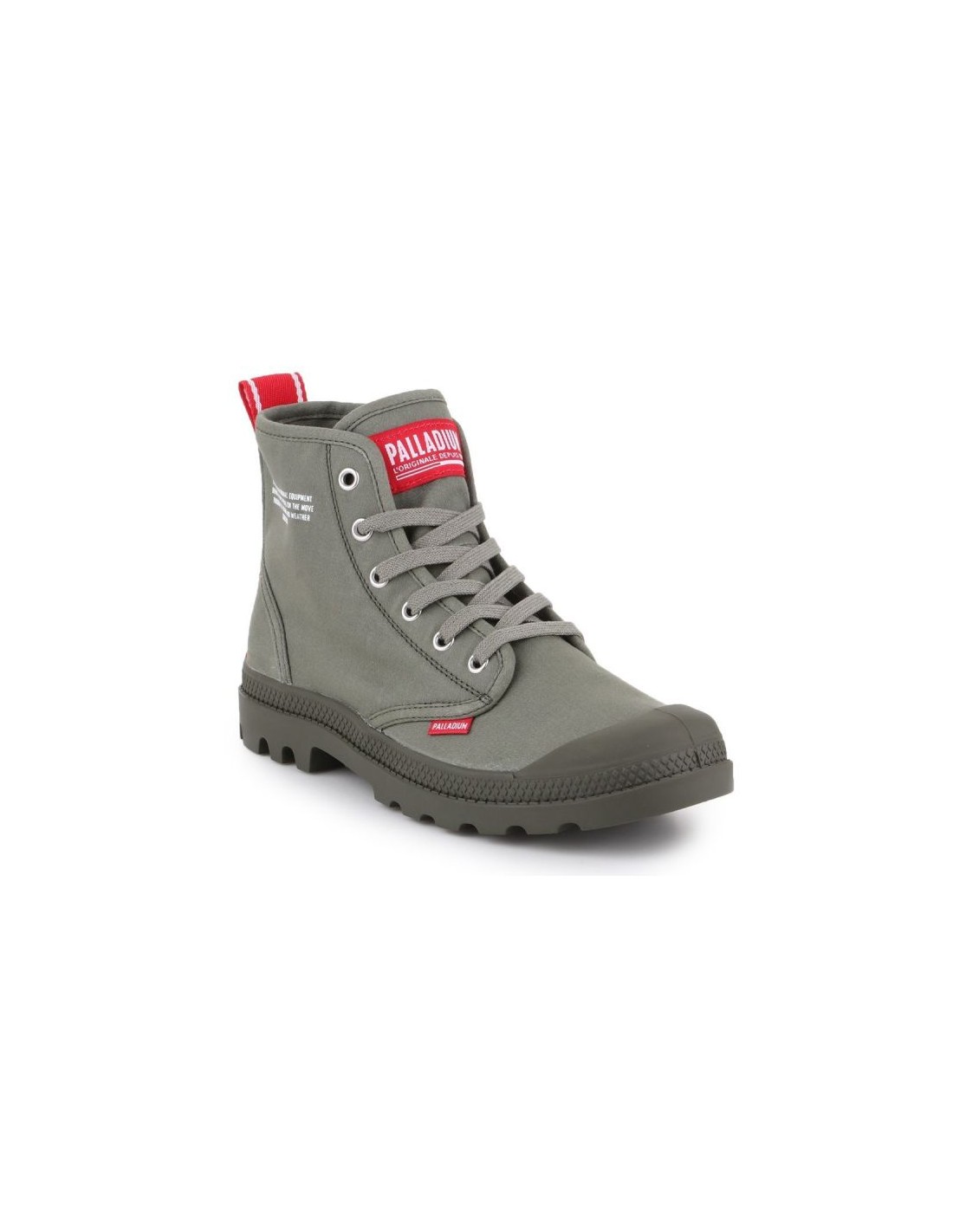 Palladium Pampa Hi Δερμάτινα Γυναικεία Αρβυλάκια Γκρι 76258-325-M