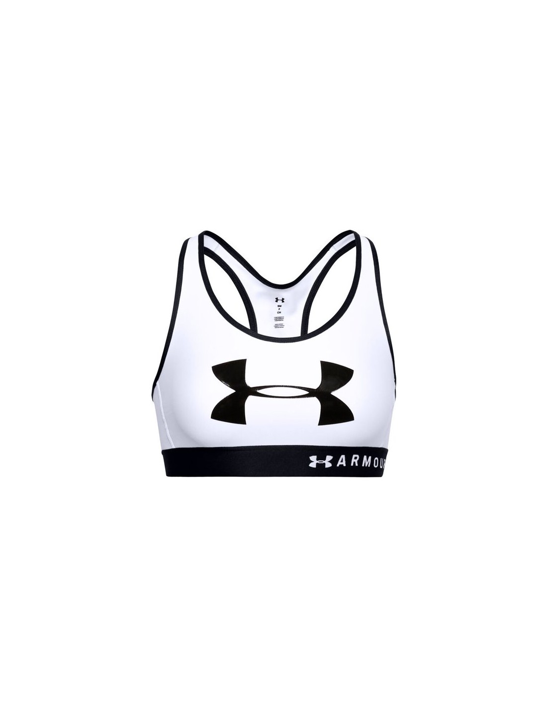 Under armour Under Armour Mid Keyhole Graphic Γυναικείο Αθλητικό Μπουστάκι Λευκό 1344333-100