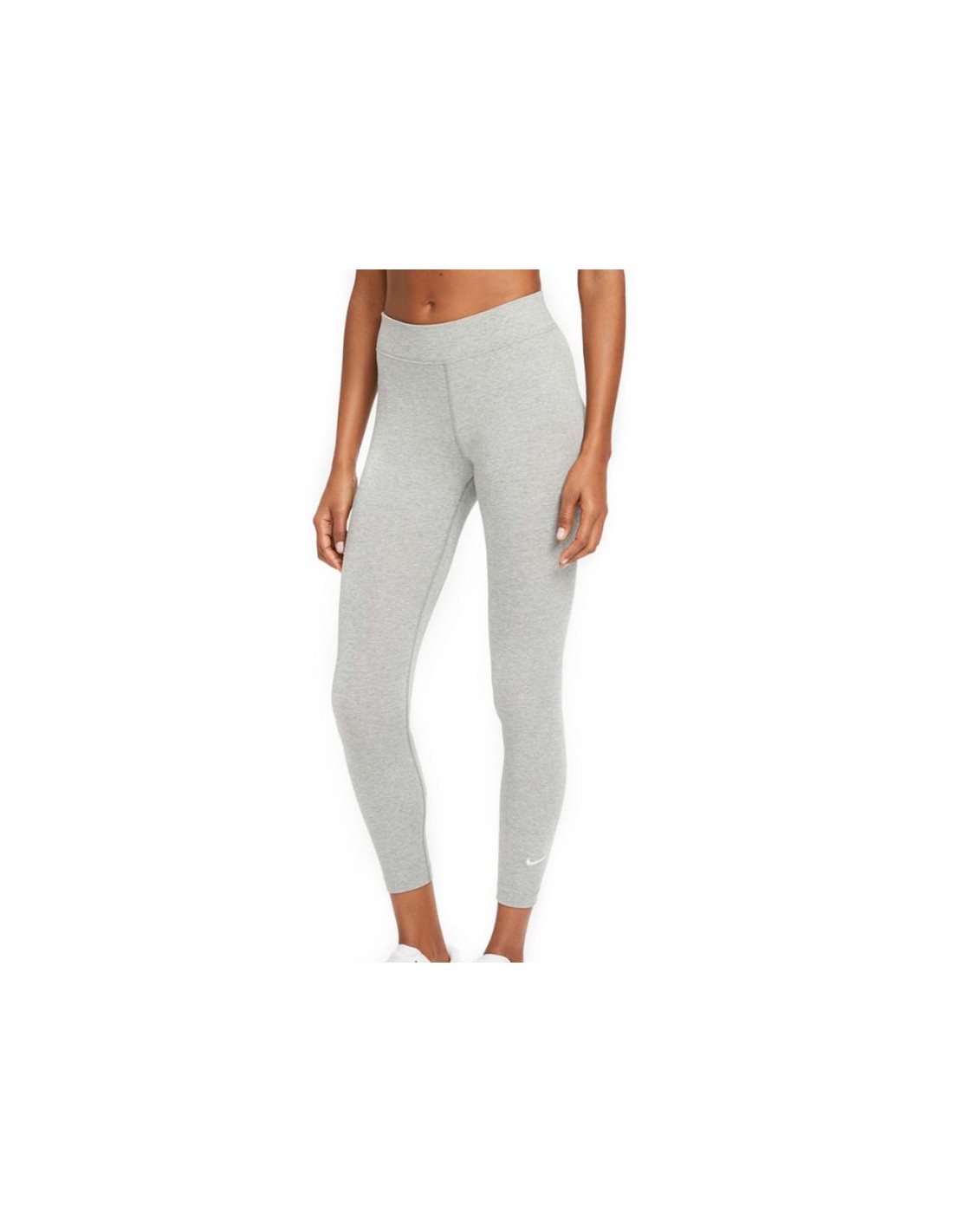 Nike Essentials Γυναικείο Cropped Κολάν Ψηλόμεσο Γκρι CZ8532-063