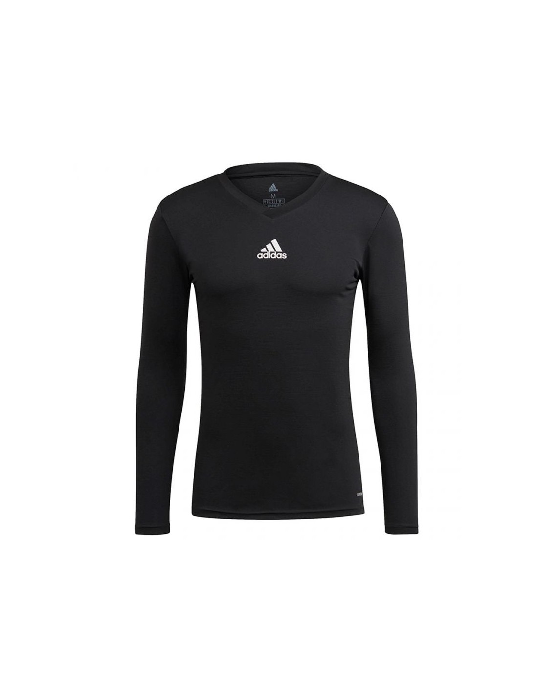 Adidas Team Base Ανδρική Αθλητική Μπλούζα Μακρυμάνικη με Λαιμόκοψη Τύπου V Μαύρη GN5677