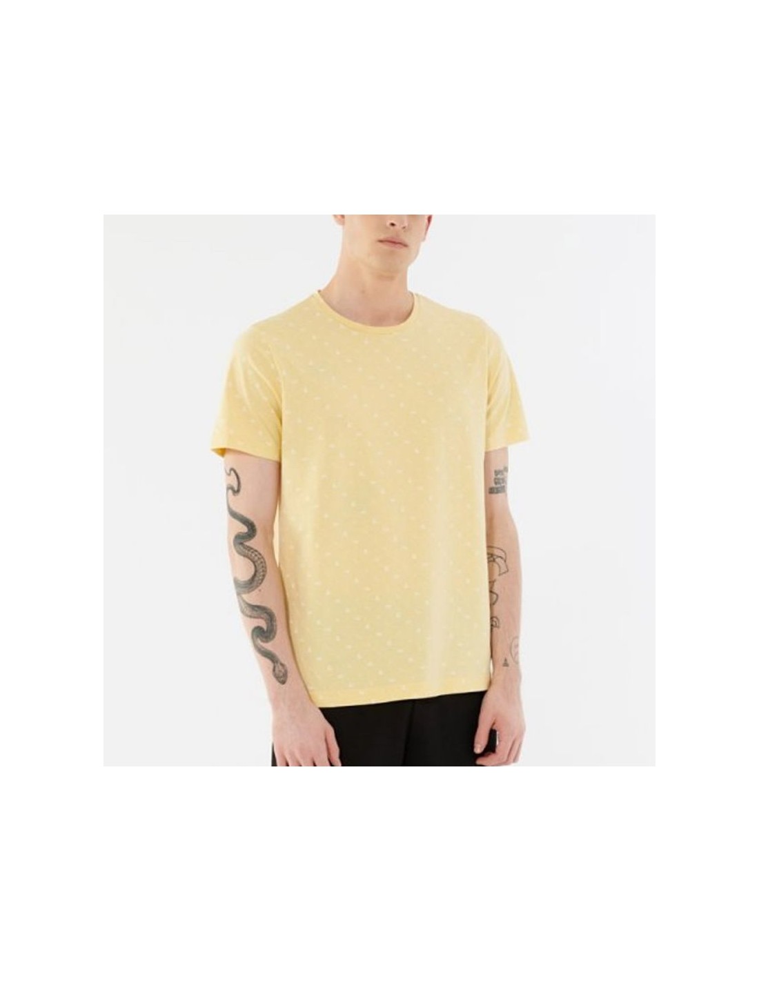 Outhorn Ανδρικό T-shirt Κίτρινο με Στάμπα HOL21-TSM652-73S