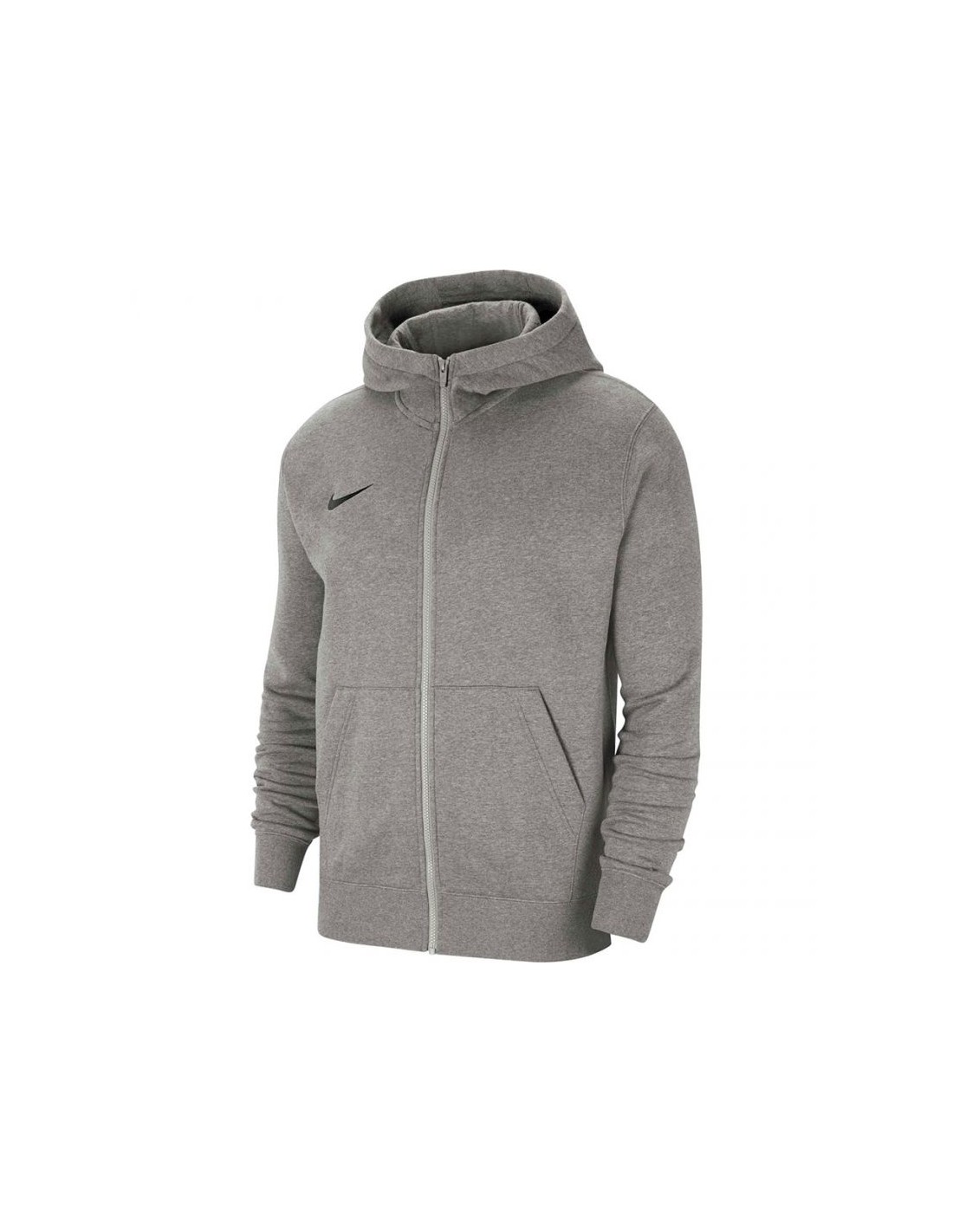 Nike Αθλητική Παιδική Ζακέτα Φούτερ Fleece με Κουκούλα Γκρι Park 20 CW6891-063