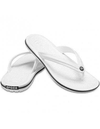 Crocs Crocband Flip Flops σε Λευκό Χρώμα 11033-100