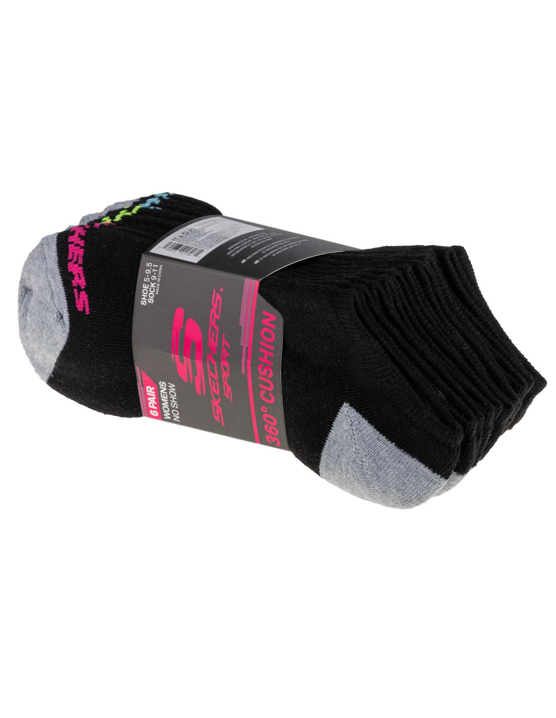 Skechers Αθλητικά Παιδικά Σοσόνια Γκρι 6 Ζευγάρια S108264-GRY