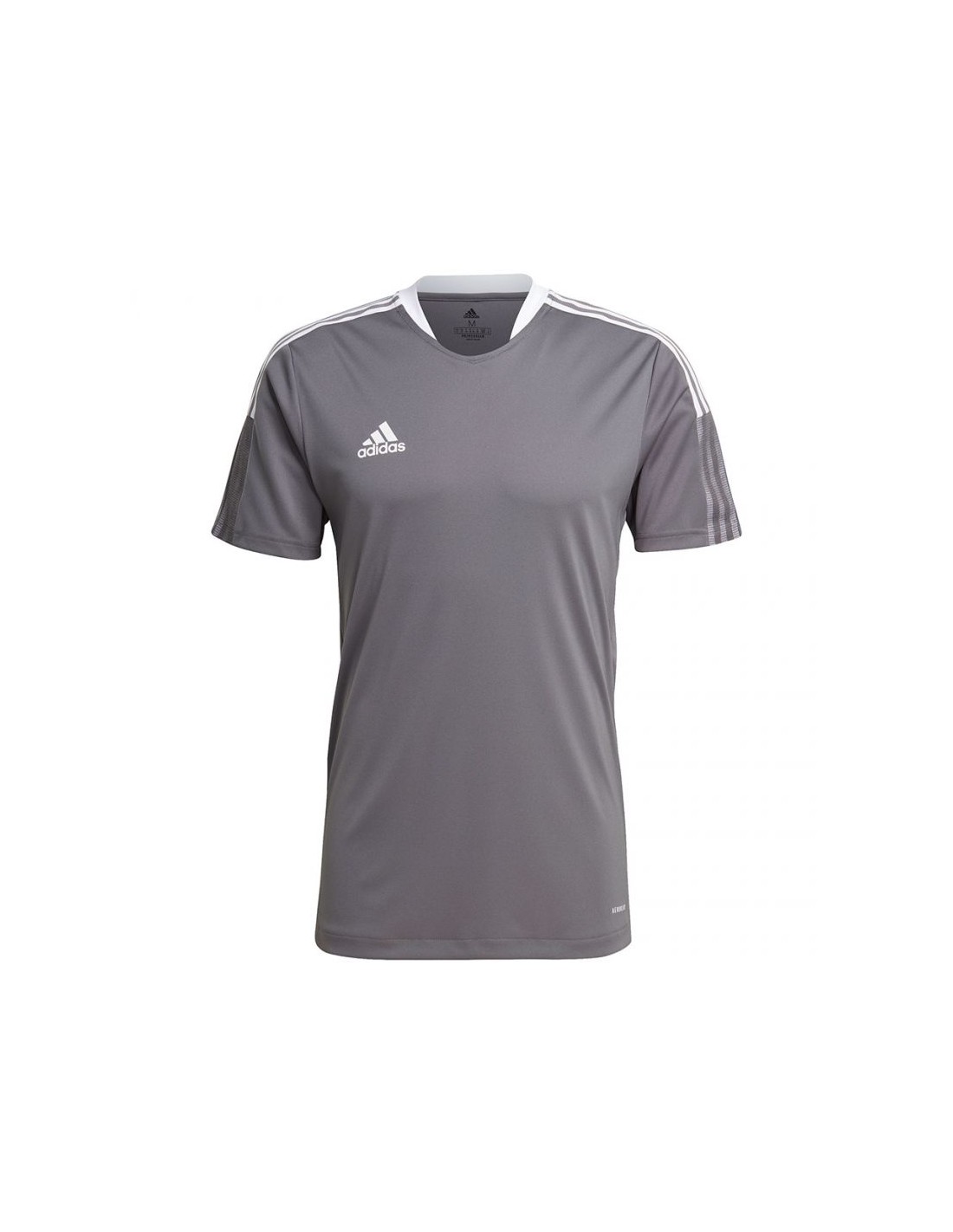 Adidas Tiro 21 Jersey Αθλητικό Ανδρικό T-shirt Γκρι με Λογότυπο GM7587