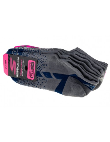 Skechers 3pk Womens Non Terry Low Cut S106751-DKGY