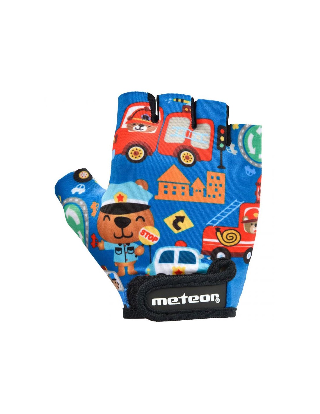 Meteor Safe City 26178-26179-26180 Κοντά Γάντια Ποδηλασίας Παιδικά Πολύχρωμα