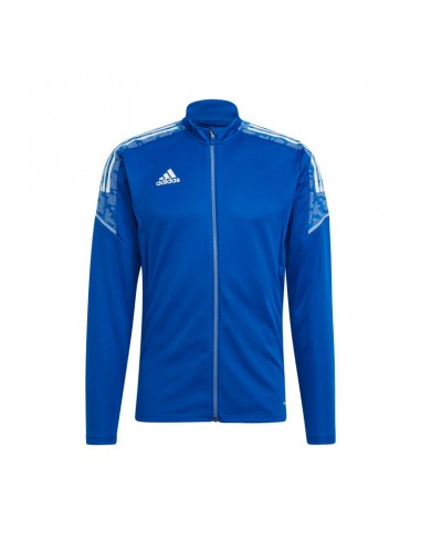 Adidas Condivo 21 Primeblue Ανδρική Φούτερ Ζακέτα με Τσέπες Μπλε GH7130