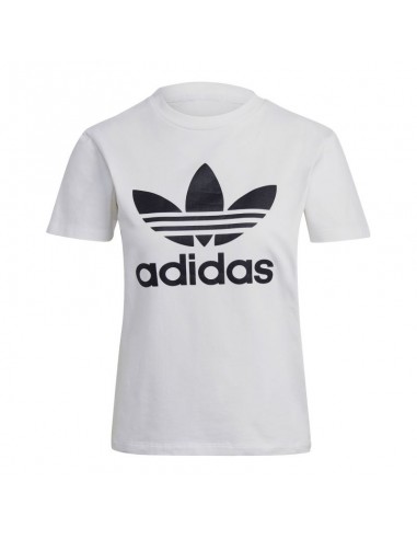 Adidas Adicolor Classics Trefoil Γυναικείο T-shirt Λευκό με Στάμπα GN2899