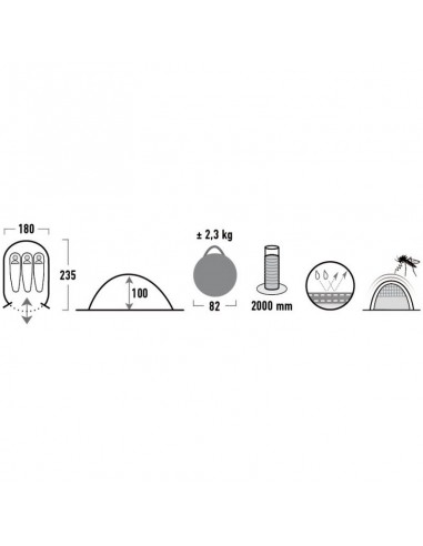 Tent High Peak Vision 3 green 10123