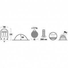 Tent High Peak Vision 3 green 10123