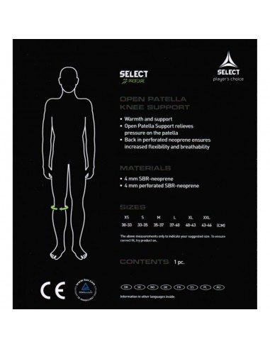 Selector knee protector with opening 6201