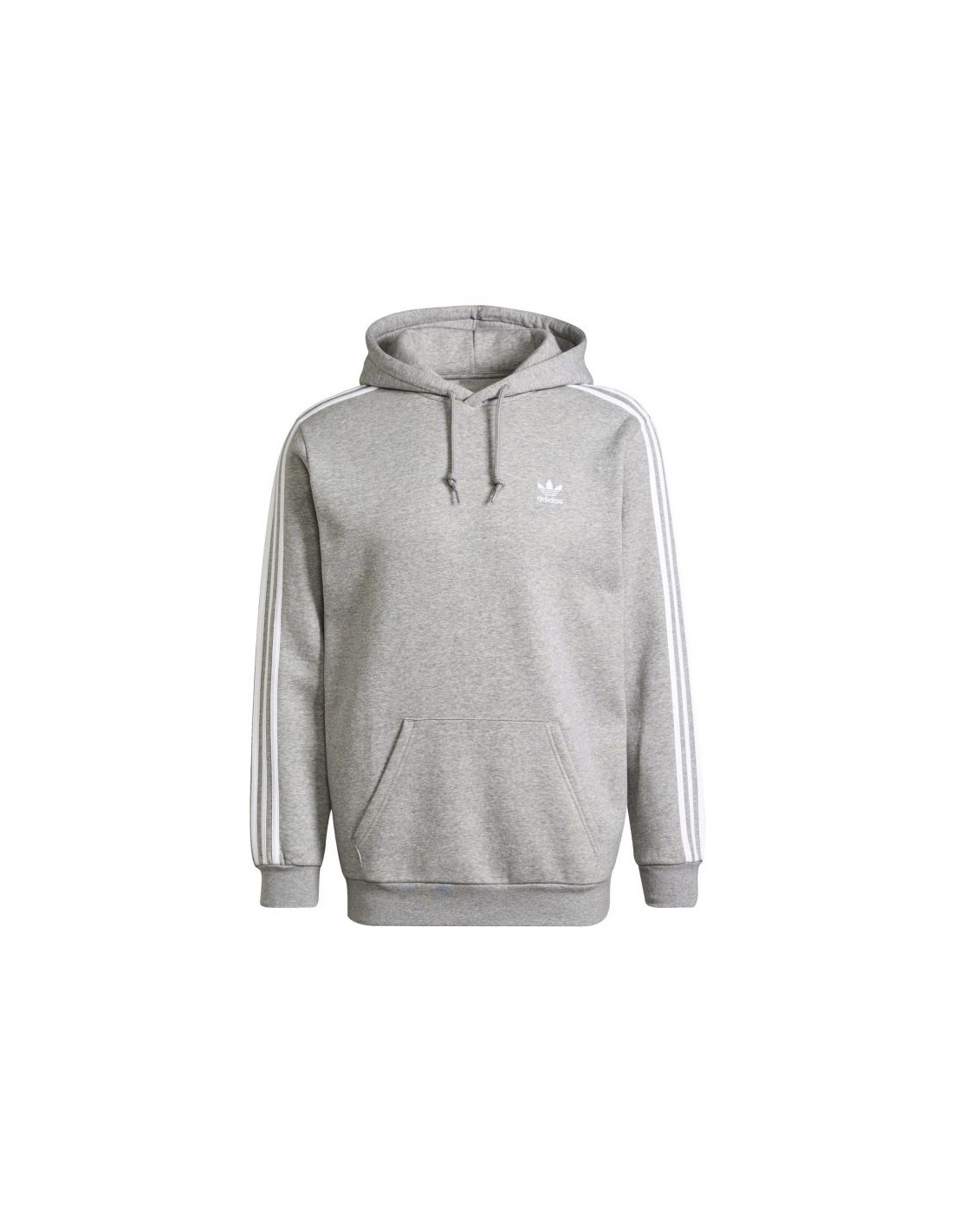 Adidas Adicolor Classics 3-Stripes Ανδρικό Φούτερ με Κουκούλα και Τσέπες Fleece Heather Grey H06675